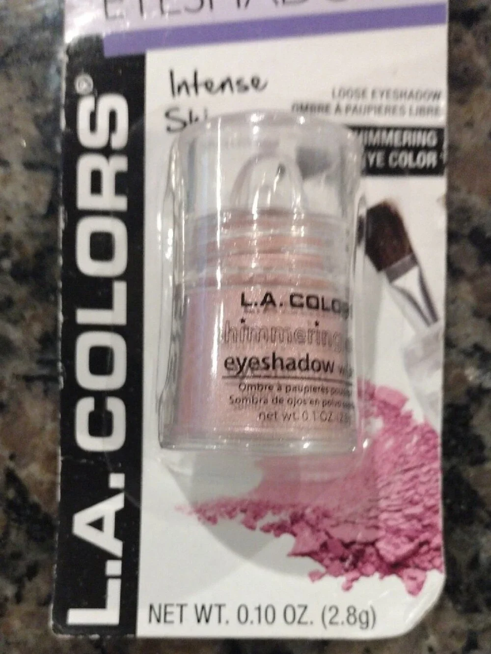 Lot of 2 L.A COLORS Shimmer Loose Eyeshadow both Honey Lollipop Pink 0.10 oz new